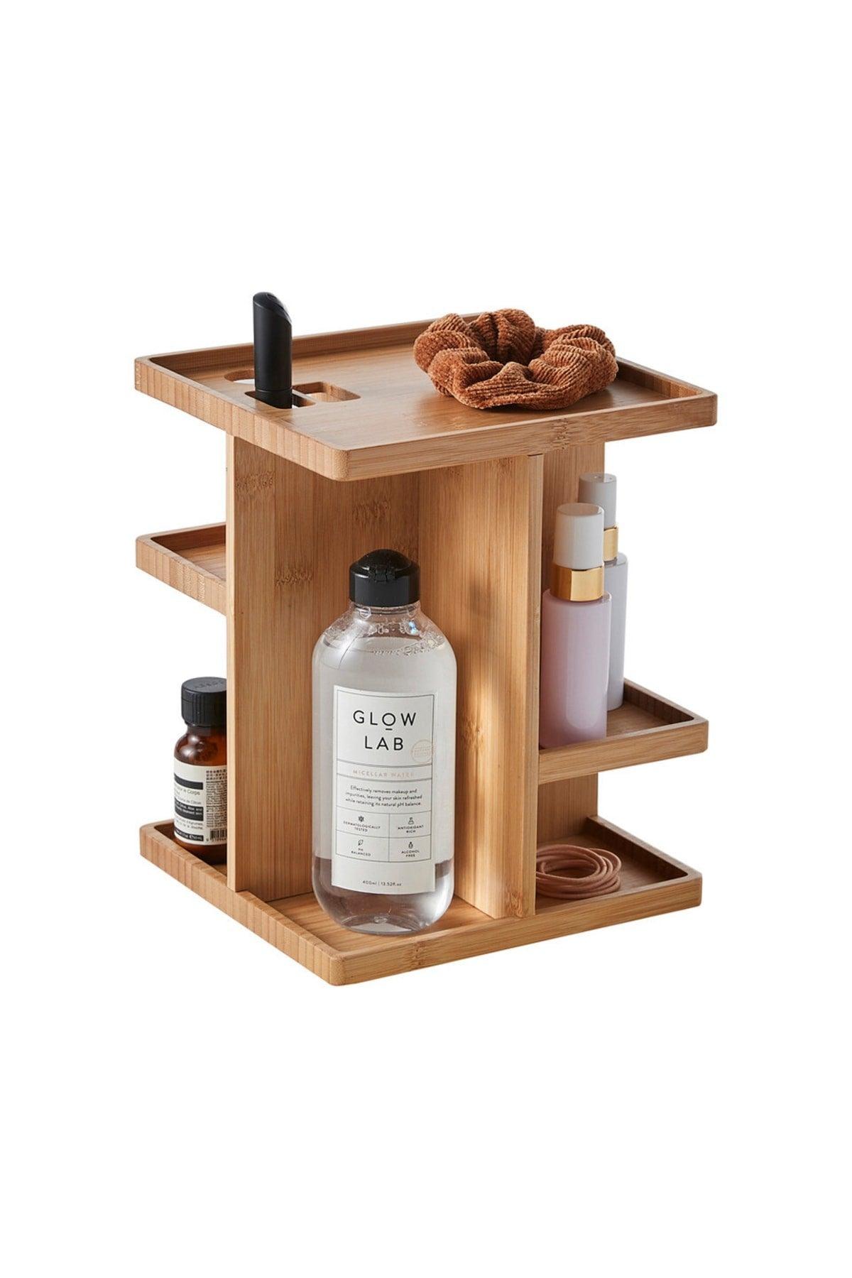 Bamboo Cosmetic Organizer Organizer Stand - Swordslife