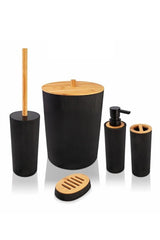 Bamboo Lid Bath Set 5 Pieces