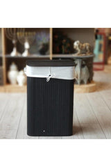 Bamboo Foldable Rectangular Laundry Basket