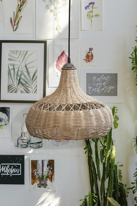 Bamboo Pendant Lamp Chandelier Rattan Pendant: Cloud 40cm - Swordslife