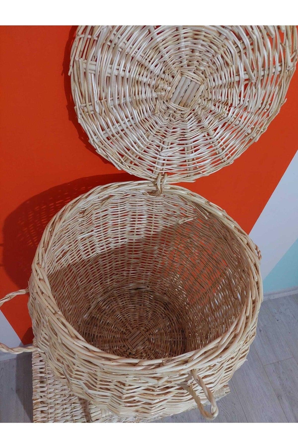 Bamboo Wicker Rattan Laundry Basket