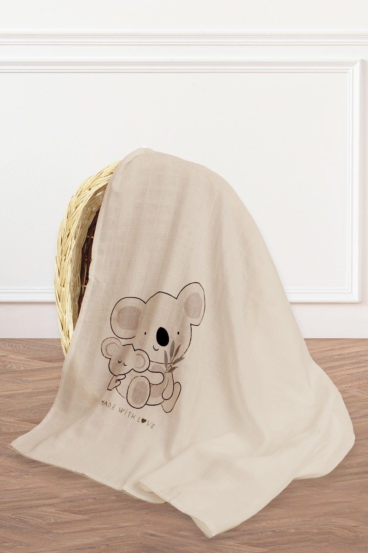 Bamboo Koala Baby Multi-Purpose Muslin Blanket 100×130 cm - Swordslife