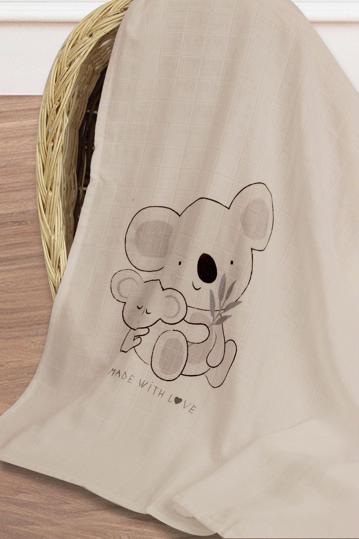 Bamboo Koala Baby Multi-Purpose Muslin Blanket 100×130 cm - Swordslife