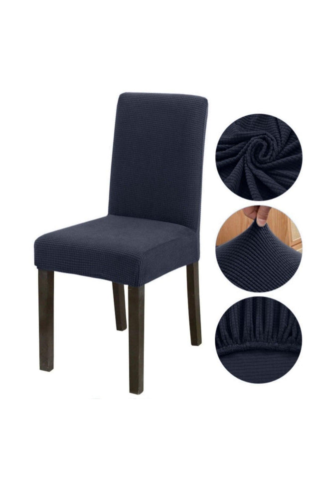 Bamboo Nano Fabric Lycra Washable Chair Cover Elastic Single Chair Cover - Anthracite - Swordslife