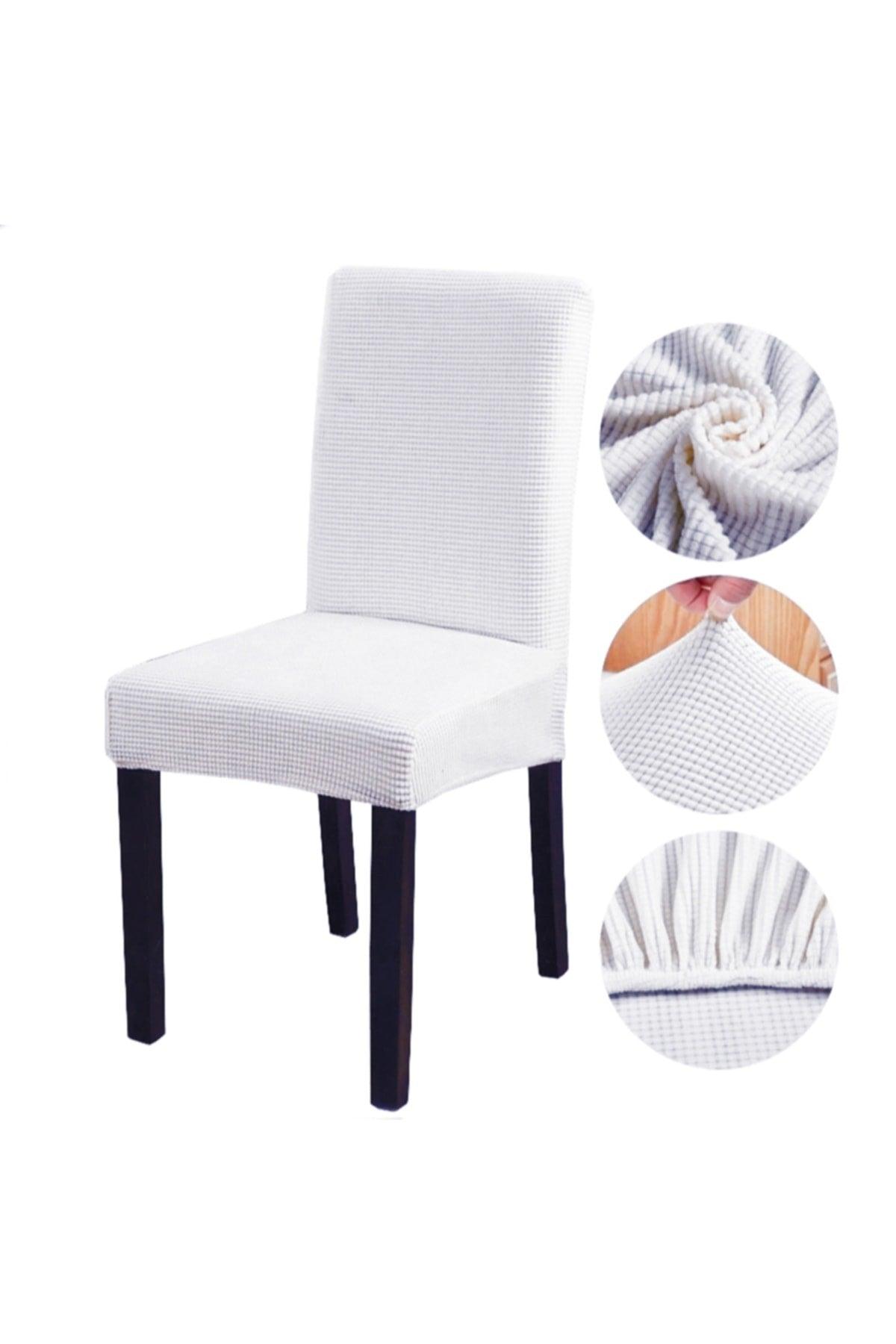 Bamboo Nano Fabric Lycra Washable Chair Cover Elastic Single Chair Cover - White - Swordslife