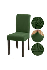 Bamboo Nano Fabric Lycra Washable Chair Cover Elastic Single Chair Cover - Khaki Green - Swordslife