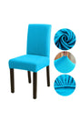 Bamboo Nano Fabric Lycra Washable Chair Cover Elastic Single Chair Cover - Turquoise - Swordslife