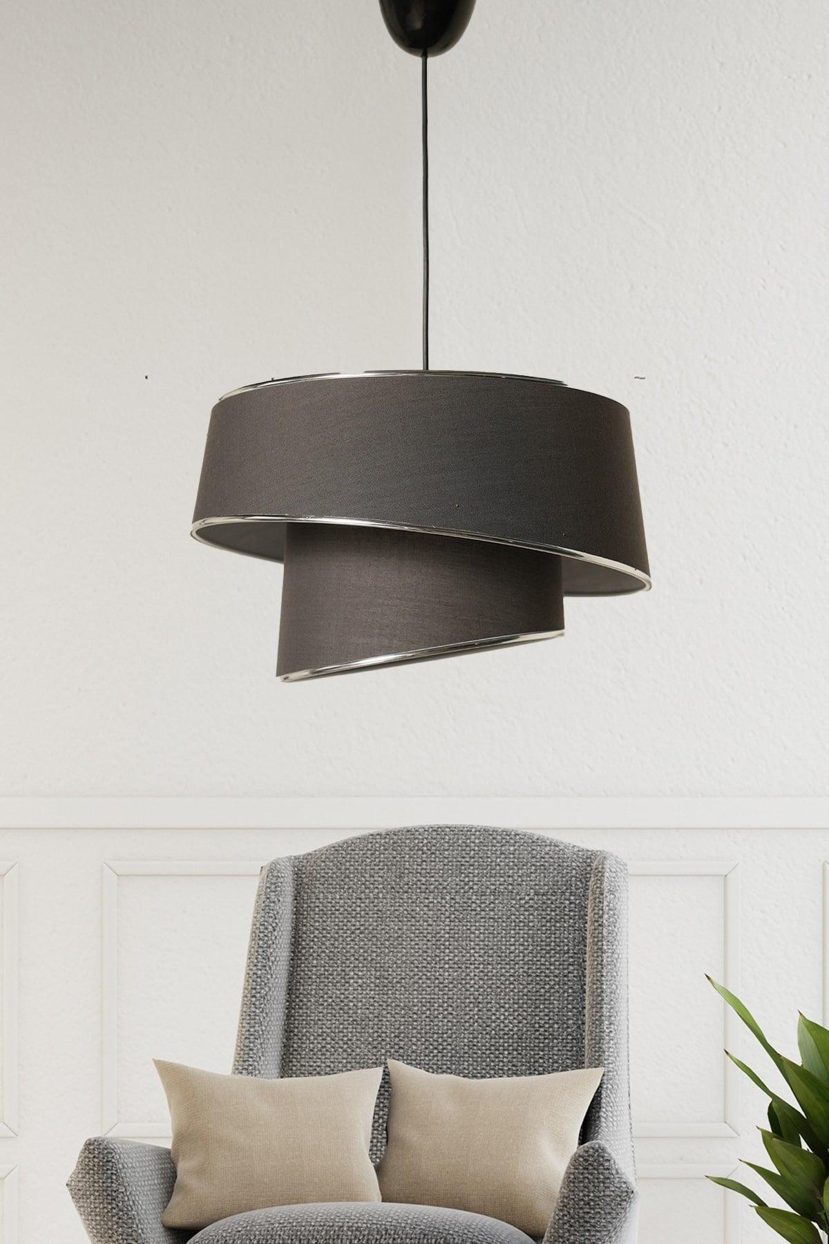 Baratte Single Pendant Light Anthracite Silver Mdrn-45 - Swordslife