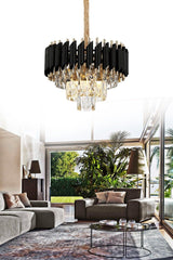 Baron 40 Yellow Crystal Stone Chandelier - Swordslife