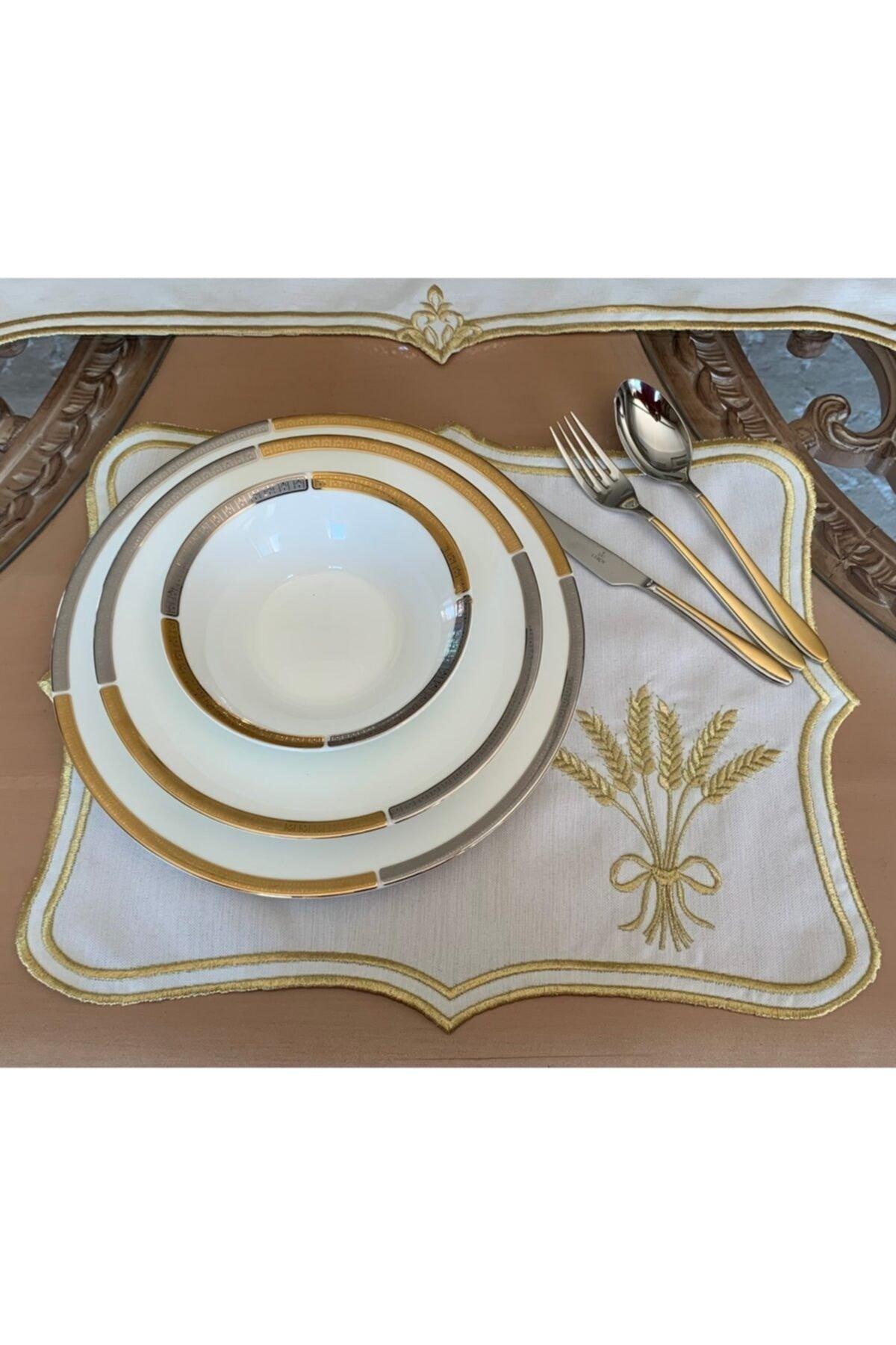 Başak Placemat Supla Set of 6 Gold - Swordslife