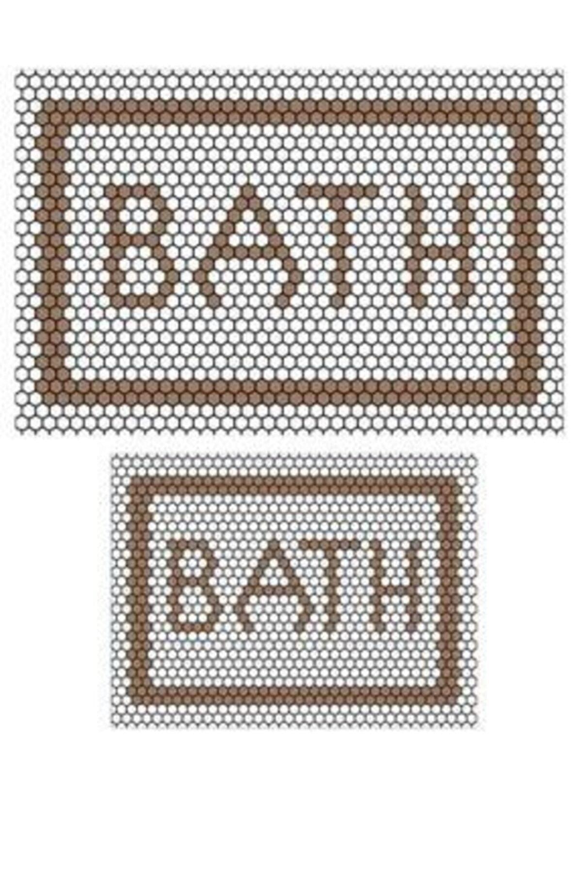 Bath Brown Brown Washable Double Bath Rug - Swordslife