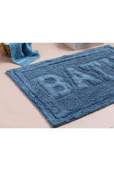 Bath Cotton Bath Mat 60x90 Cm Light Blue