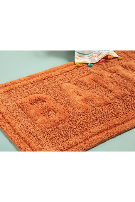 Bath Cotton Bath Mat 60x90 Cm Orange - Swordslife