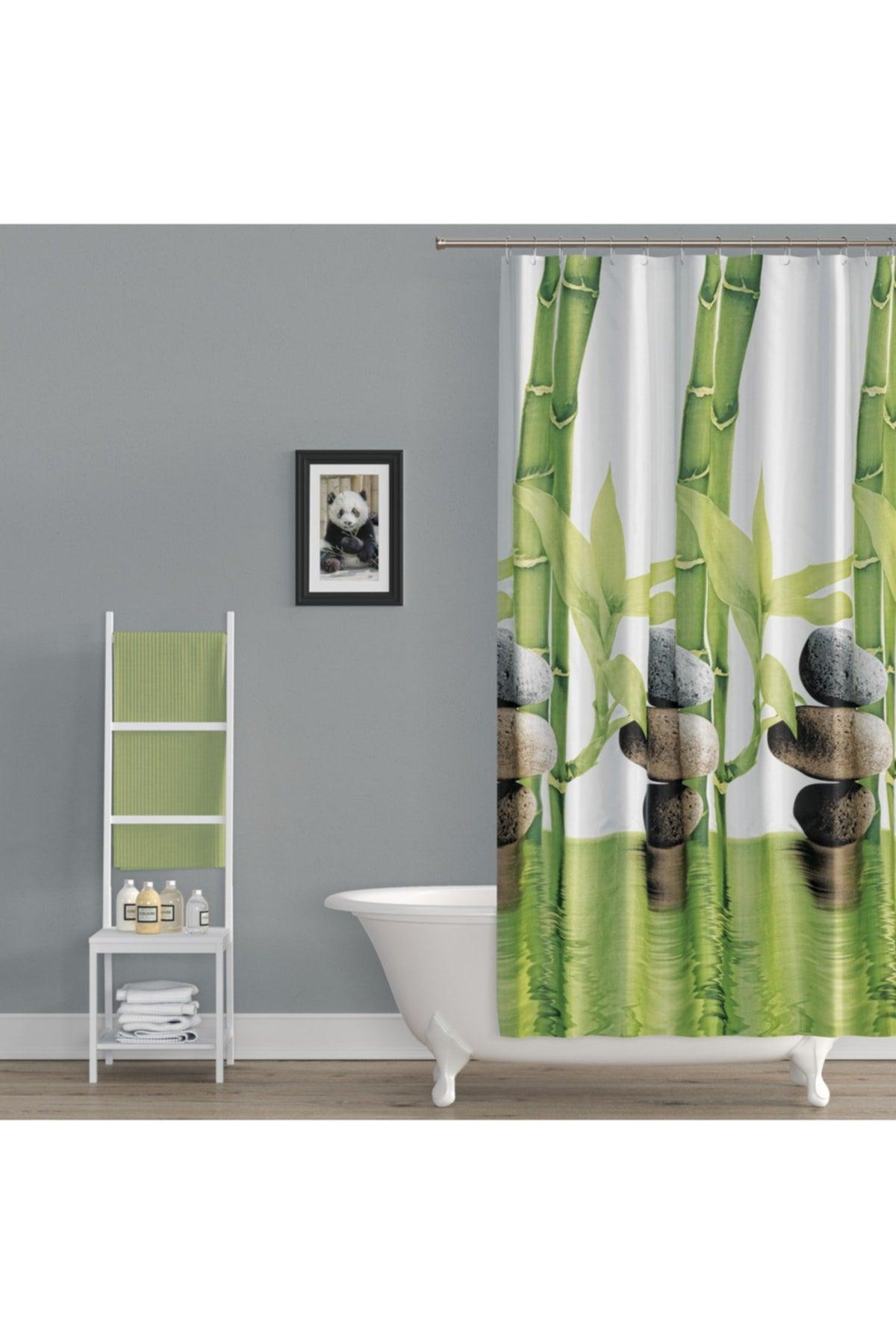 Bathroom Curtain Single Wing Shower Curtain , Polyester Fabric Shower Curtain 180x200 cm Bath Curtain - Swordslife