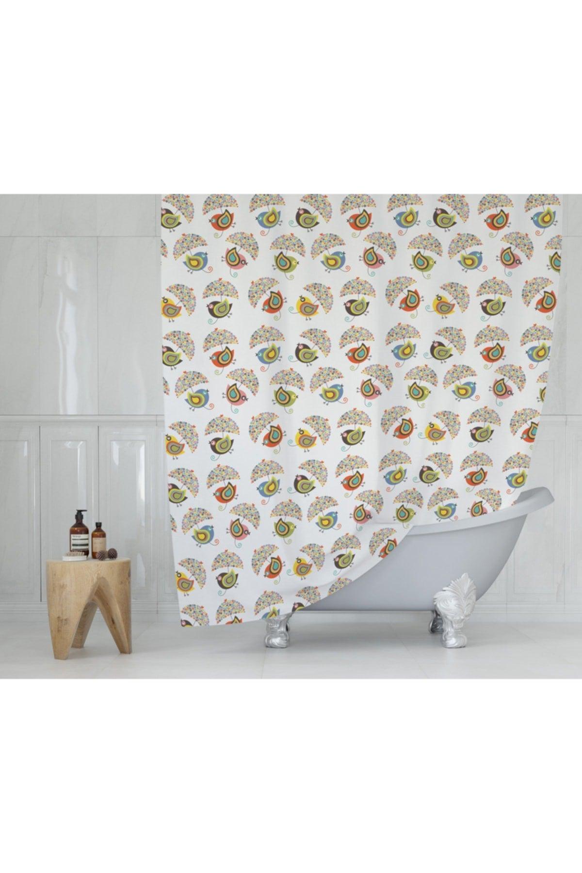 Bathroom Curtain Single Wing Shower Curtain Polyester