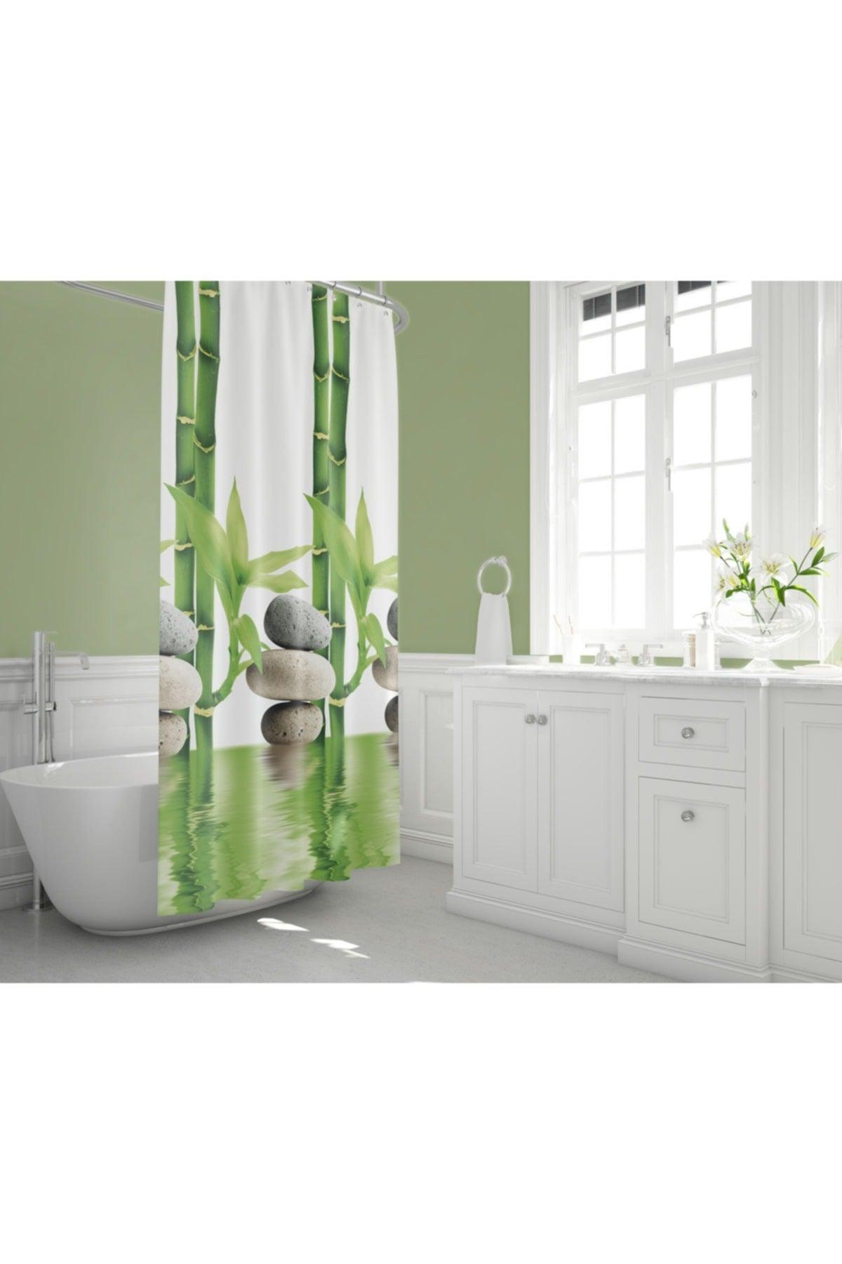 Bathroom Curtain Single Wing Shower Curtain , Polyester Fabric Shower Curtain 180x200 cm Bath Curtain - Swordslife