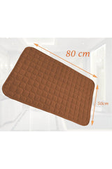 Bath Mat Anti-Slip Base Quilted Seam Bias Edge Soft Washable 50x80 Bathroom Rug - Swordslife