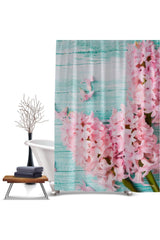 Bathroom Shower Curtain-lilac Flower Pattern Bathroom