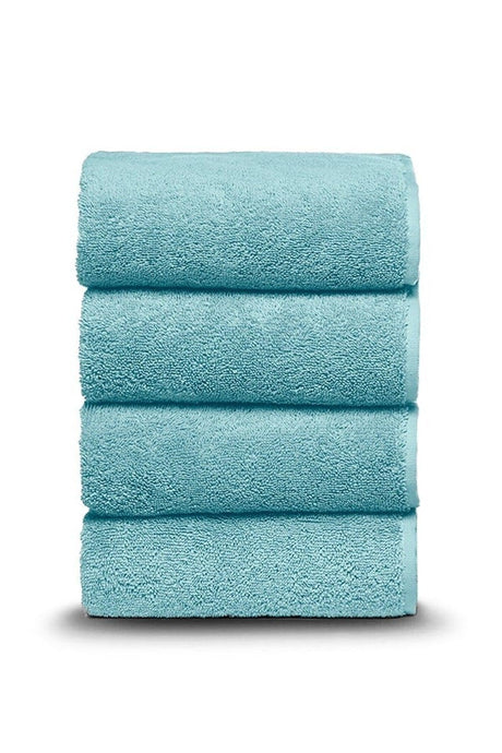 Bath Towel Set Hand Face Towel 4 Pieces Extra Soft Towel Set 50x90 Cm Turquoise - Swordslife