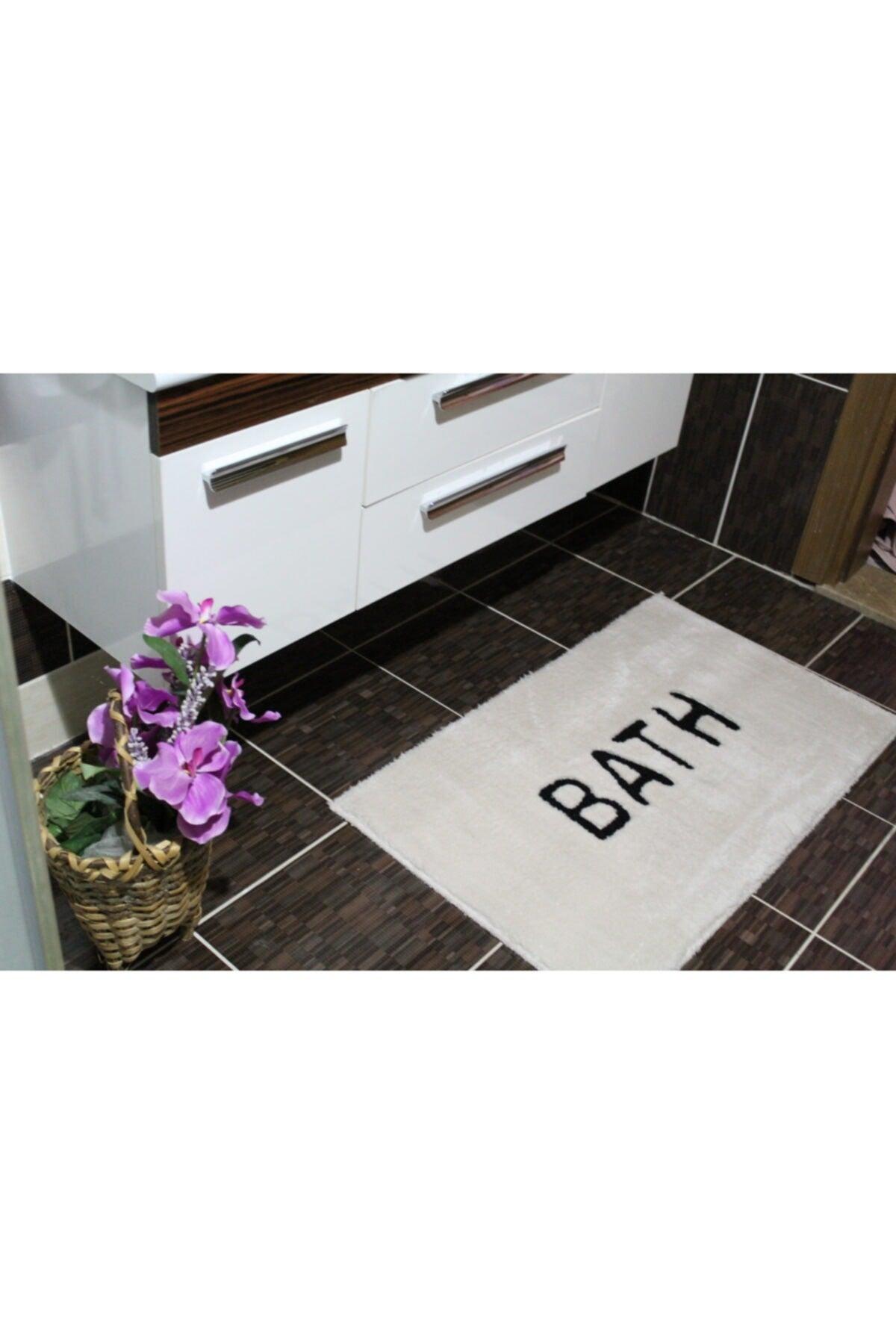 Bath Written Embroidered Decorative Single Soft