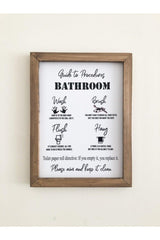 Bathroom Procedure Bathroom Guide To Procedures Wooden Frame - Swordslife