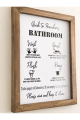 Bathroom Procedure Bathroom Guide To Procedures Wooden Frame - Swordslife