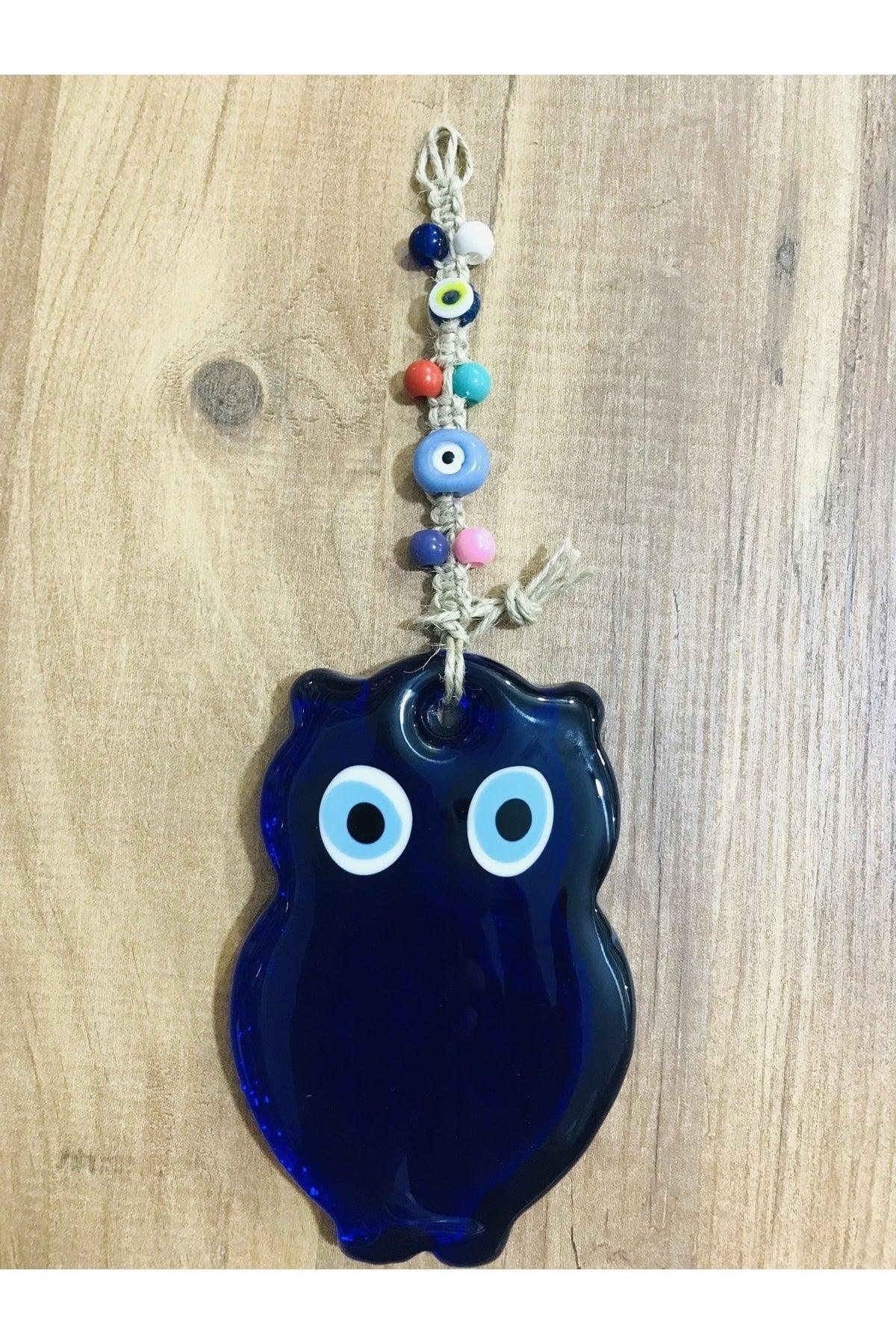 Owl Glass Evil Eye Bead Wall Ornament Door Ornament Garden Ornament Tree Ornament - Swordslife