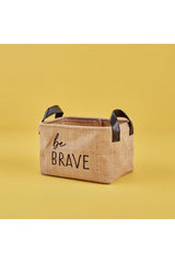 Be Brave Jute Rectangular Basket Natural