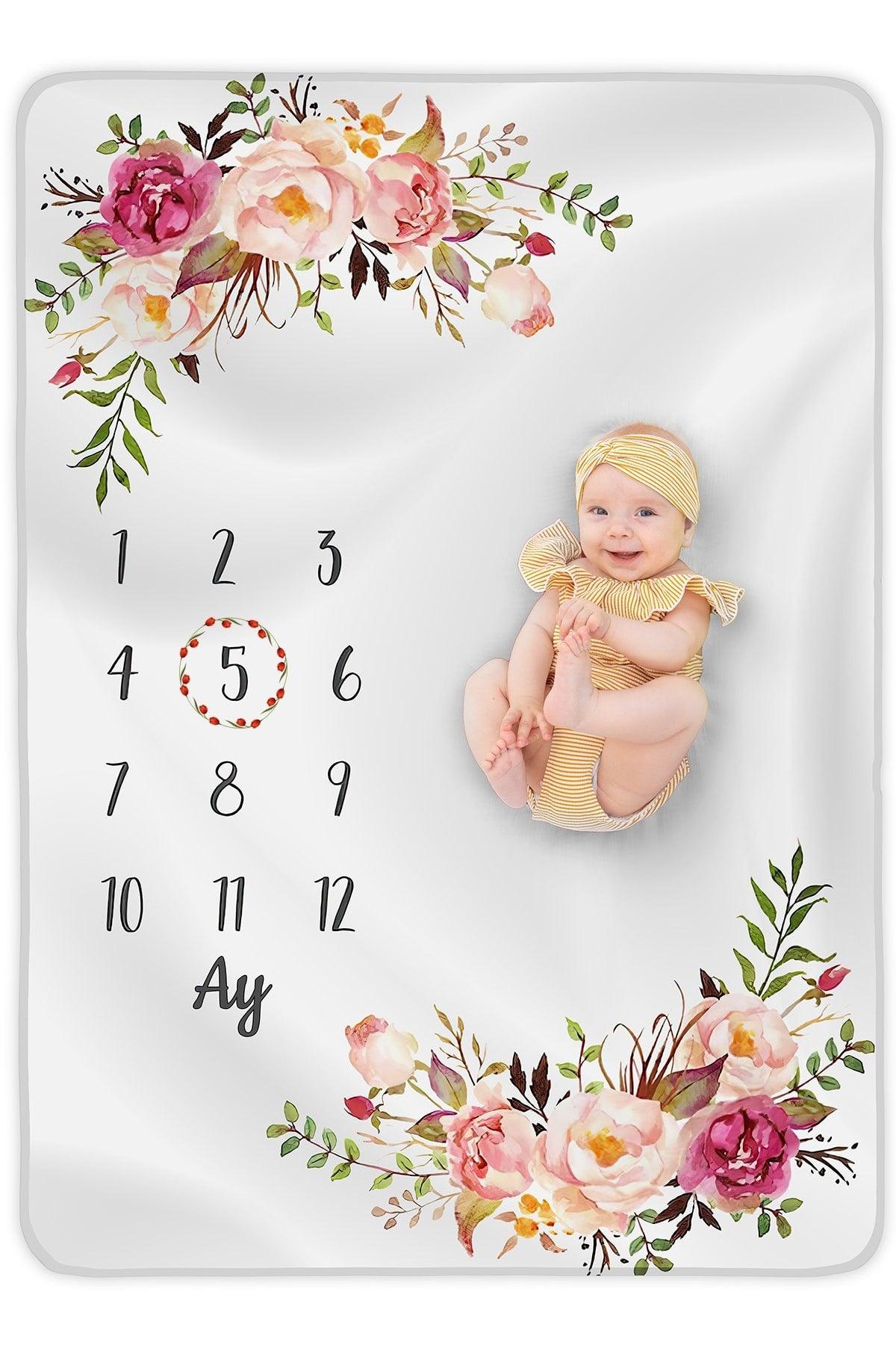 Baby Memory Blanket, Newborn Monthly Concept Photo Shooting Blanket 150x100cm, Baby Gift - Swordslife