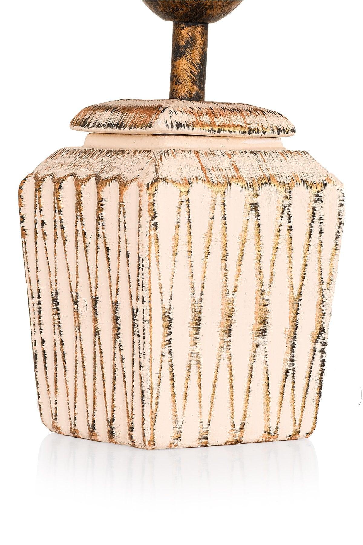 Becker Ceramic Lampshade Cream Gold Srmk-53 - Swordslife