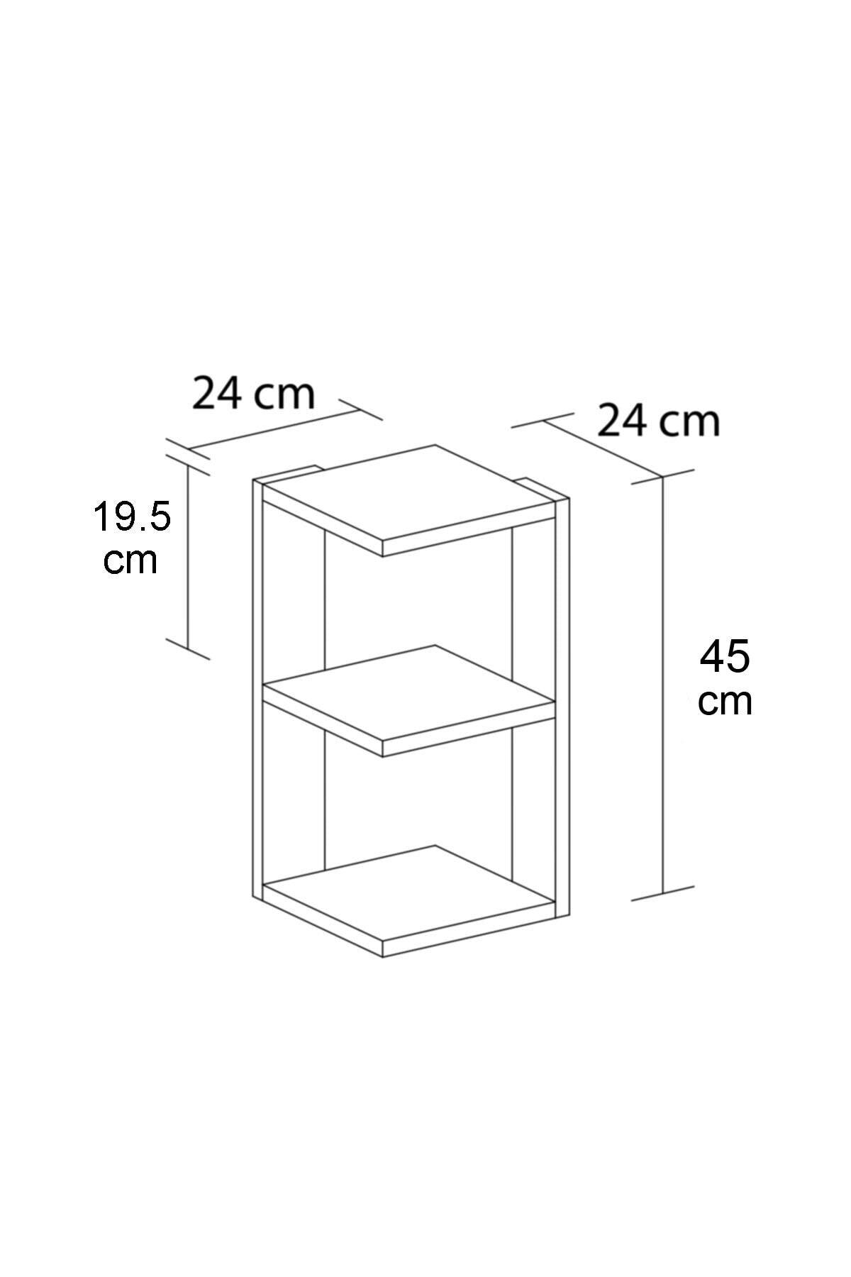 Bench Top 3 Tier Corner Shelf Spice Rack White