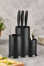 Counter Top Divided Spoon Knife Stand - Cutlery Knife Holder Organizer Black - Swordslife