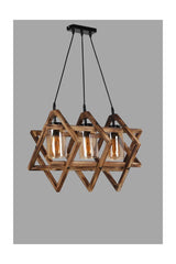 Berlin Wooden 3 Piece Pendant Light Burned - Swordslife