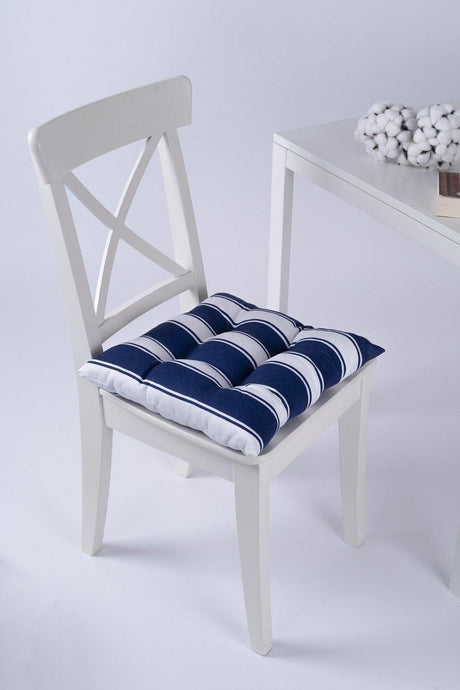 Beta Pofidik Blue White Chair Cushion Laced 40x40cm - Swordslife