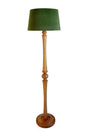 Beta Series Turned Leg Solid Floor Lamp (Green / Light Walnut) - Swordslife