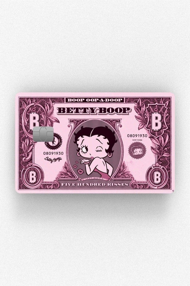 Betty Boop Pink Dollar Credit Card Skin