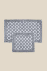 Polka Dot Natural Cotton Bath Mat Set of 2