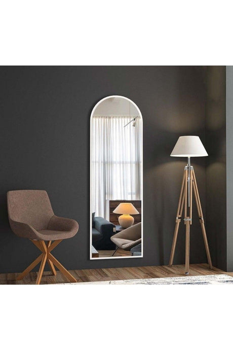 White Decorative Length And Wall Mirror 150x50 Cm - Swordslife