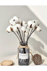 White Natural Cotton Branches 6 Pieces - Swordslife