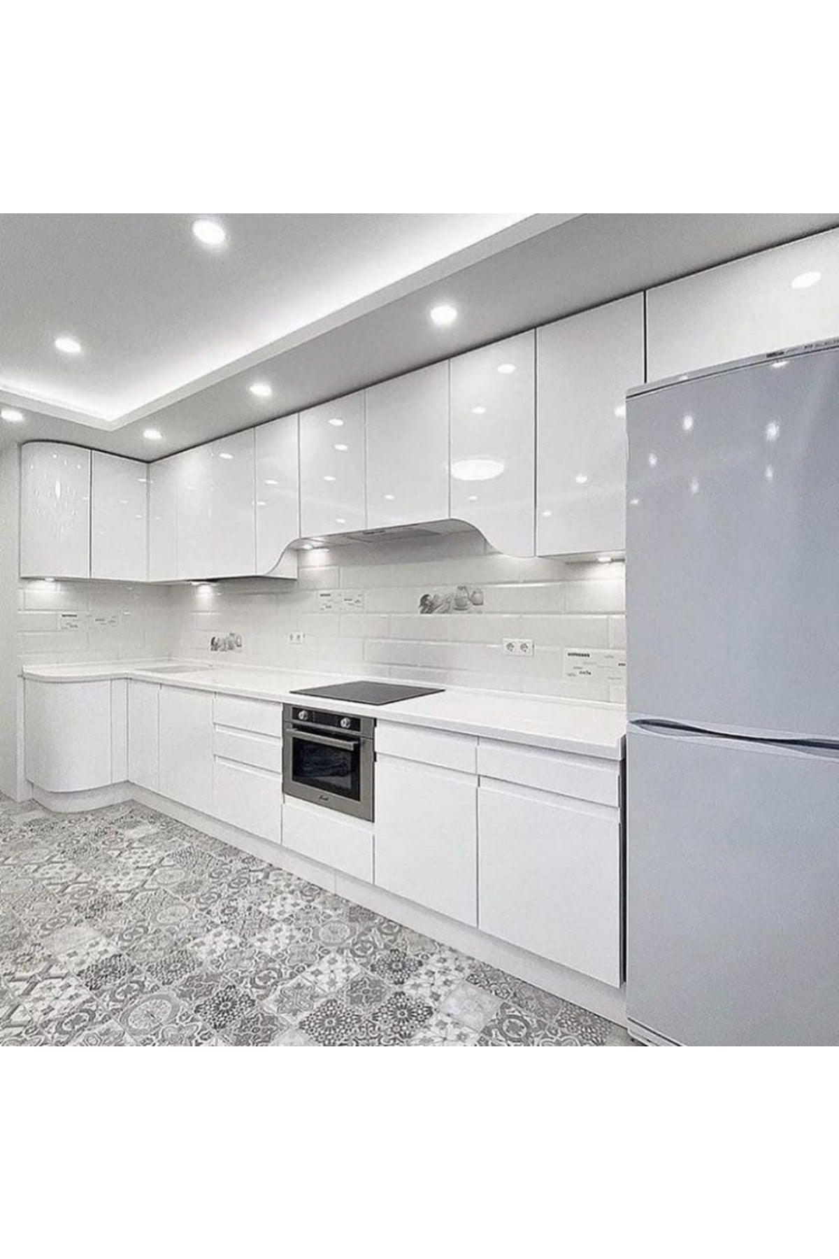 White Lacquer Kitchen Cabinet Covering Foil 32 Cm X 2 Meters - Swordslife