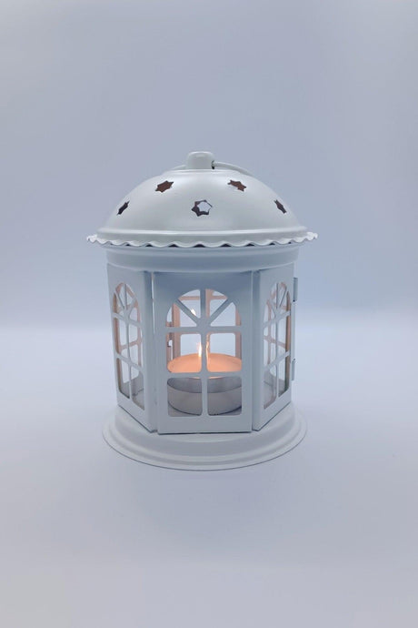 White Luxury Stylish Appearance Lantern Candle Holder - Swordslife