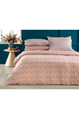 Bird And Anemons Easy To Iron Single Duvet Cover 160x220 Cm Pink - Swordslife