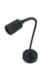 Black Bedside Reading Lamp Led Sconce 1-3w Daylight 3000k - Swordslife