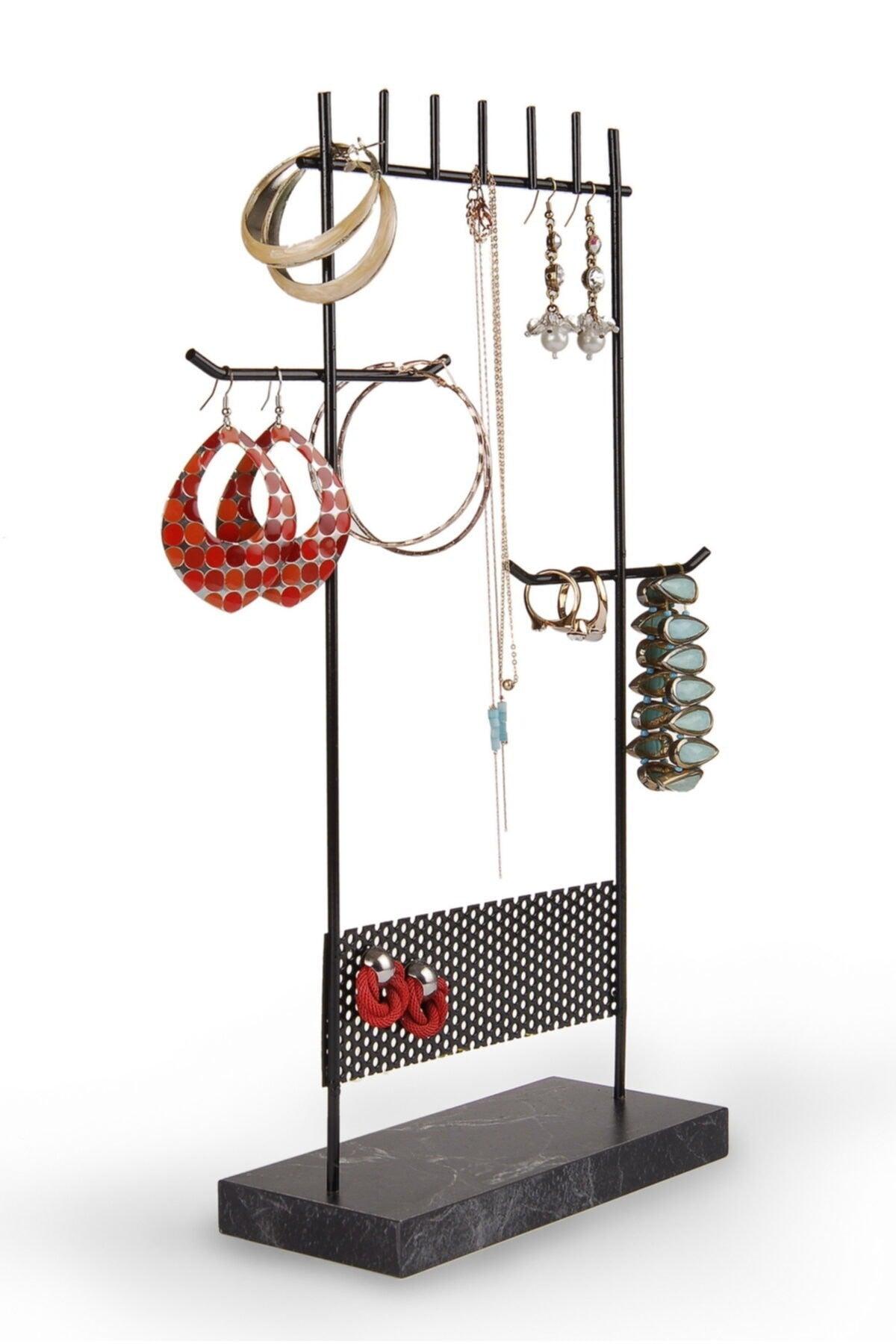 Black Black Comprehensive Jewelry Stand