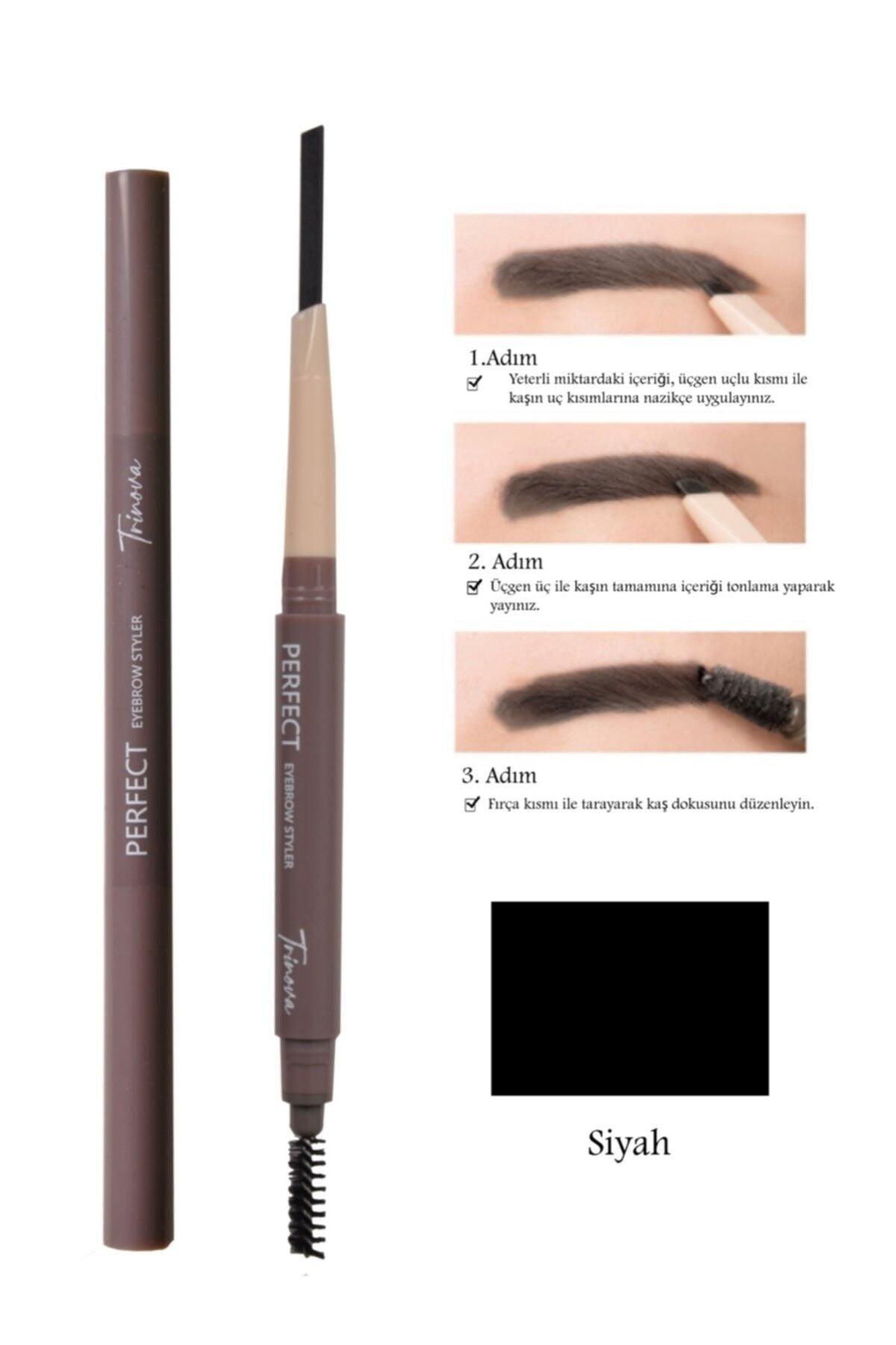 Black Brushed Eyebrow Pencil Double-ended Eyebrow