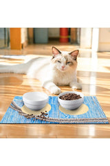 Black Cats Cat Dog Food Training Mat And