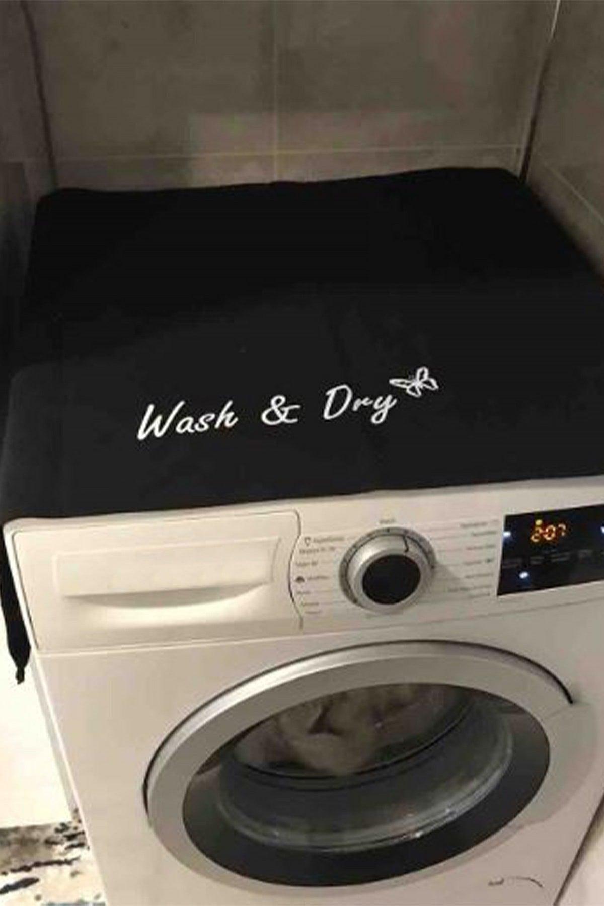 Black Washing Machine Cover Printed - Swordslife