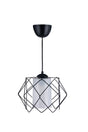 Black Design White Mica Glass Multi Square Chandelier