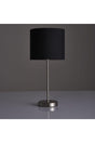 Black Fabric Chrome Plated Medium Size Lampshade - Swordslife