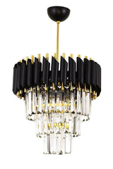 Black Gold Palmira 35" Crystal Stone Luxury Chandelier - Swordslife